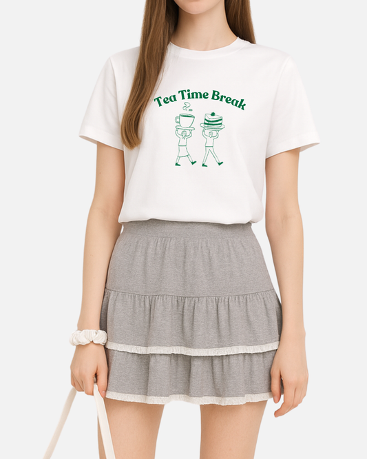Tea Time Break Top (White)